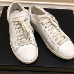 White saint laurent sneakers